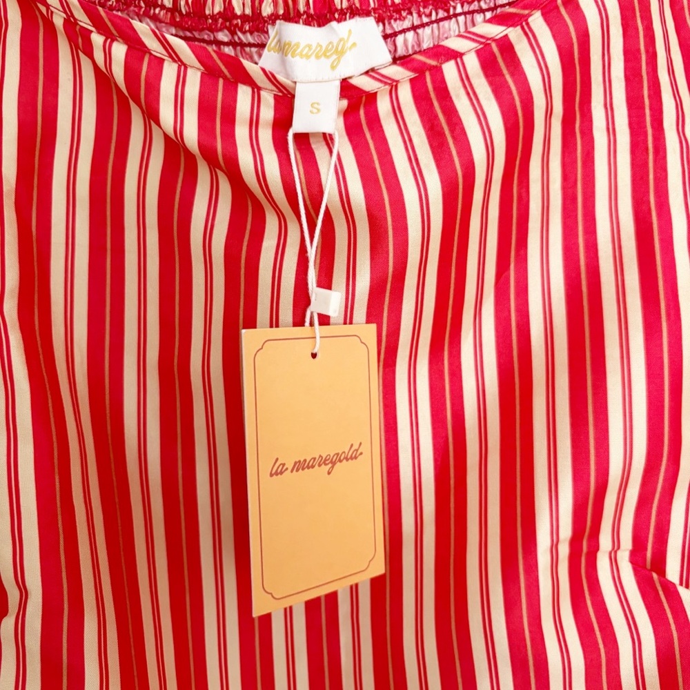 La Maregold Striped Skirt Set Celine Celeste Size Small - Picture 4 of 11